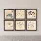 Creative Coop Heirloom 9.75" Square Wall Decor with Floral Images in Multicolor (Set of 6), , large