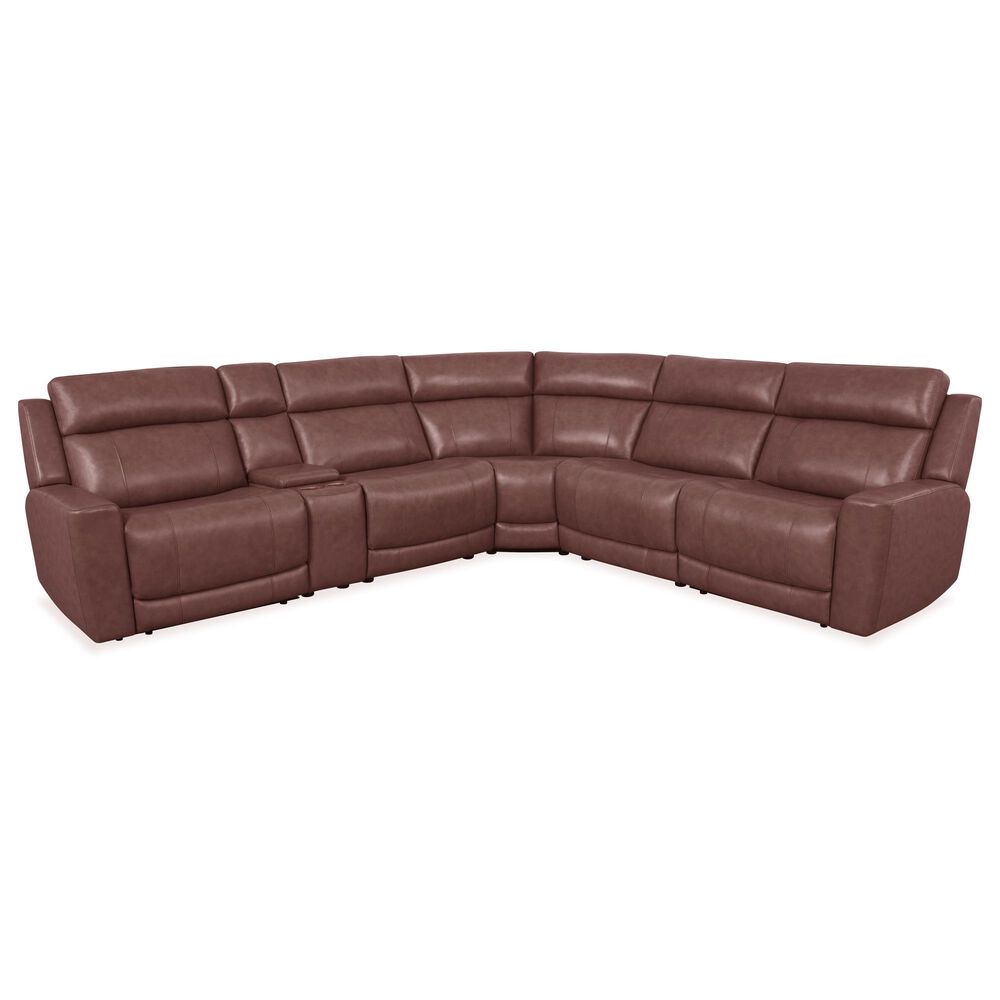 Oxford Furniture 5-Piece Leather Power Reclining Sectional, , large