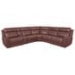 Oxford Furniture 5-Piece Leather Power Reclining Sectional, , large