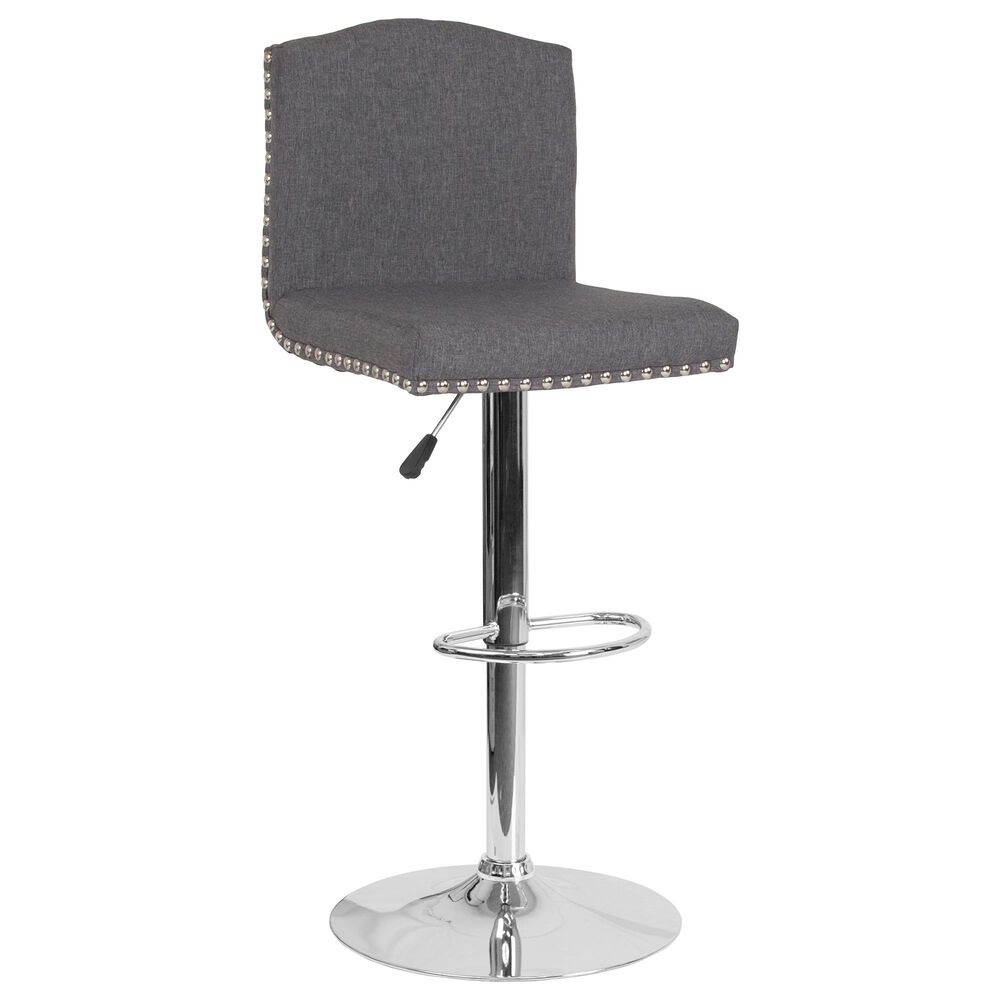 Flash Furniture Bellagio Adjustable Barstool in Dark Gray, , large