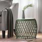 Hearth and Haven Alamera Outdoor Metal Lattice Side Table in Green, , large