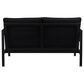 Linon Home Decor Holland Outdoor Loveseat with Black Cushions in Black, , large
