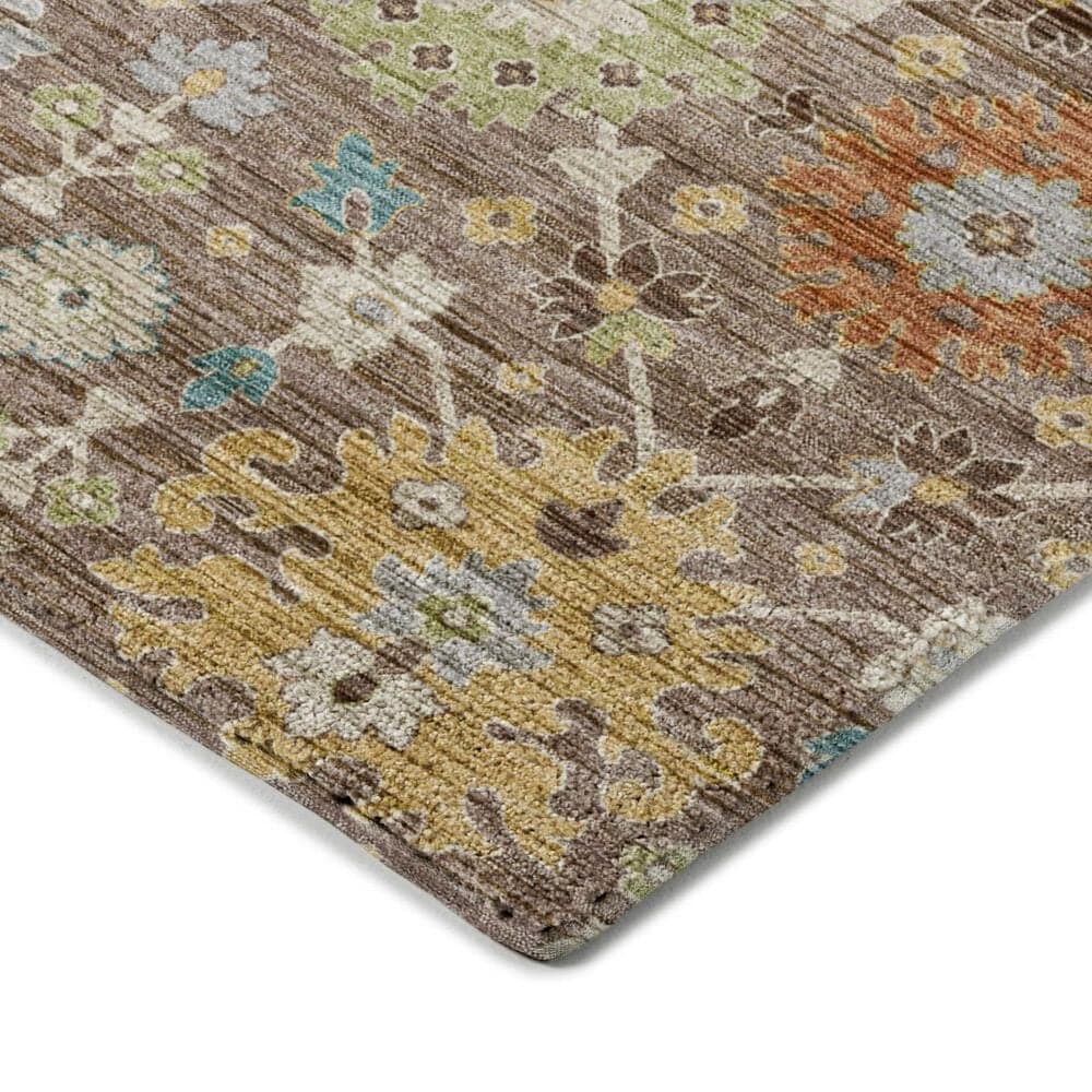 Dalyn Rug Company Silk Road Mocha, Ivory, Gold, Blue, Copper, Aloe and Gray 10&#39; x 14&#39; Area Rug, , large