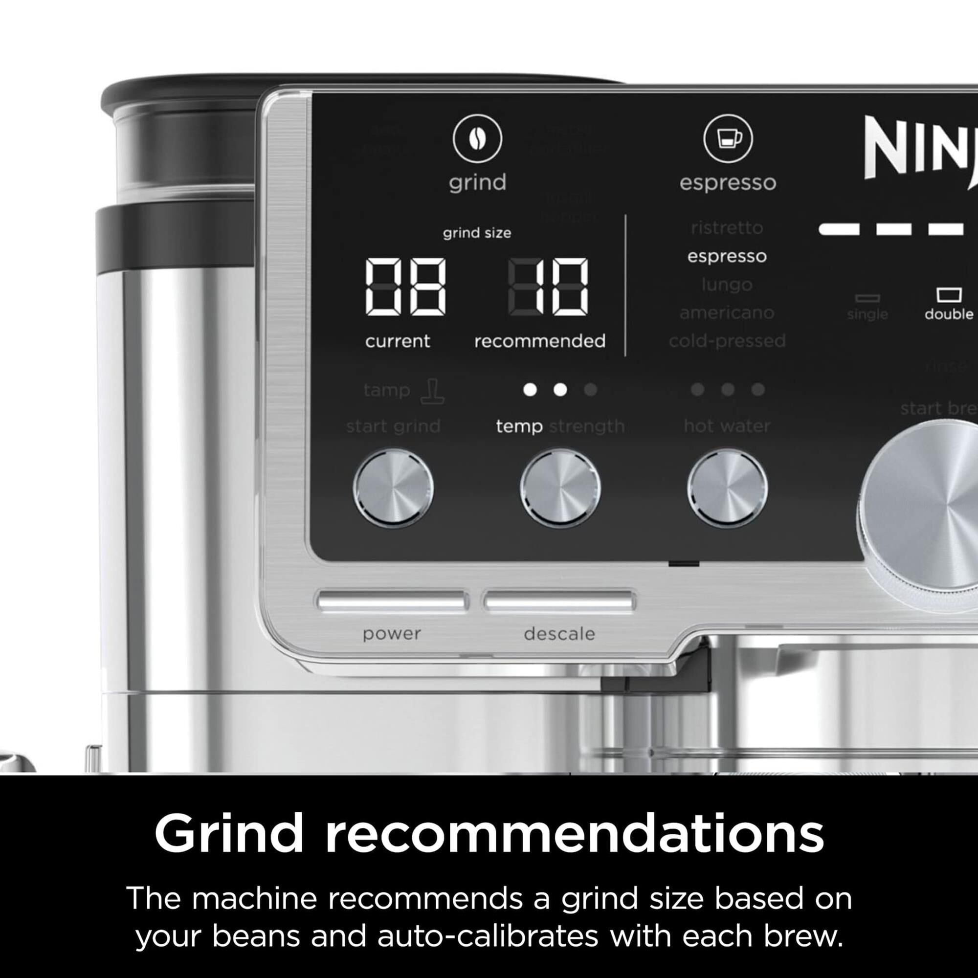 Ninja Pro 4-in-1 Espresso Drip Coffee Maker in Black and Stainless