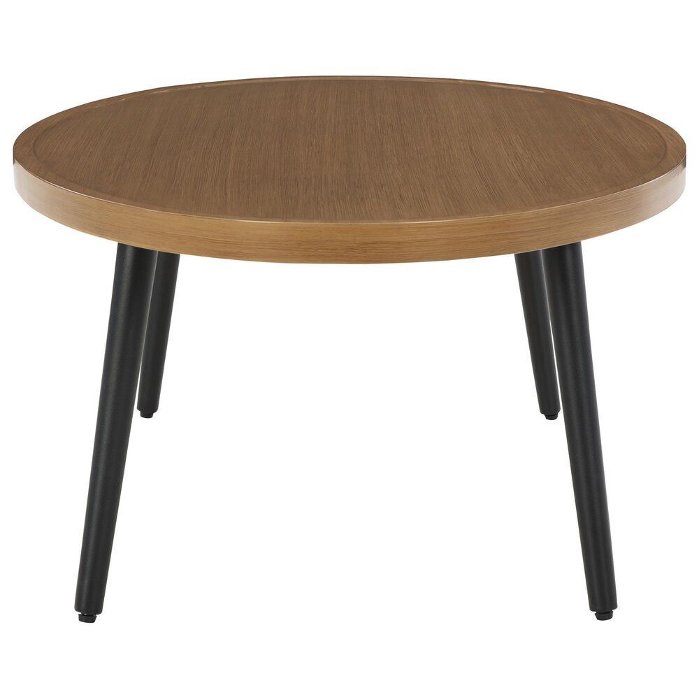 Ashley Horizon Hall Patio Oval Cocktail Table in Brown and Black, , large