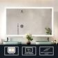 Lexora Home Aurorium 60" x 32" LED Vanity Mirror in White, , large