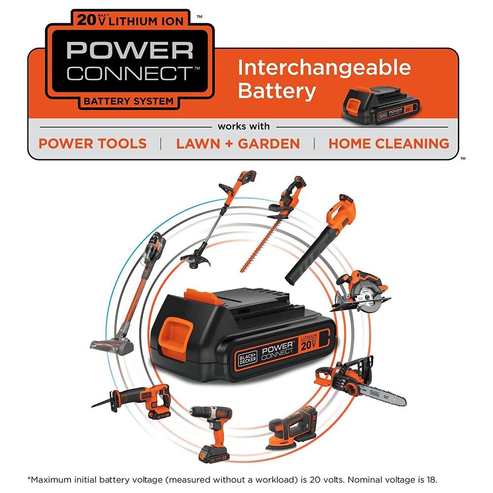 Black &amp; Decker 20V Max Powerconnect 4.0 Ah Battery in Black and Orange, , large
