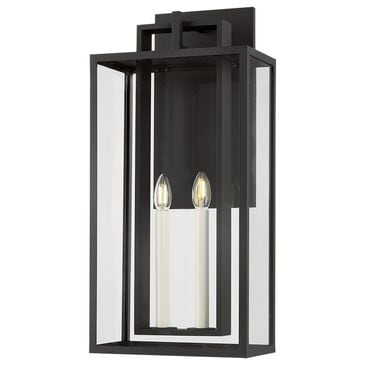 Troy Lighting Amire 20" 2-Light Exterior Wall Sconce in Texture Black, , large