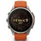Garmin fenix 9 Pro Smartwatch 47mm Titanium with Autumn Orange and Spark Orange Silicone Band, , large