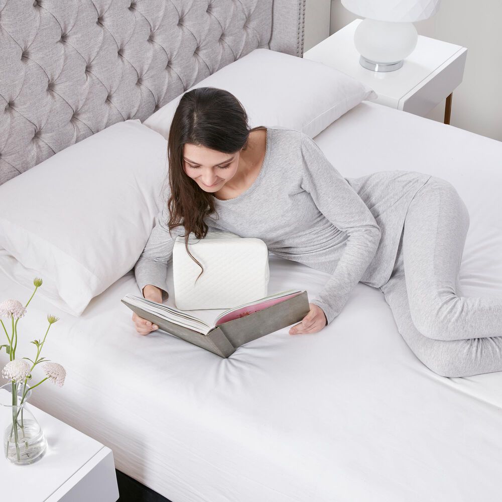 Hampton Park Memory Foam Memory Foam Knee Pillow in White, , large