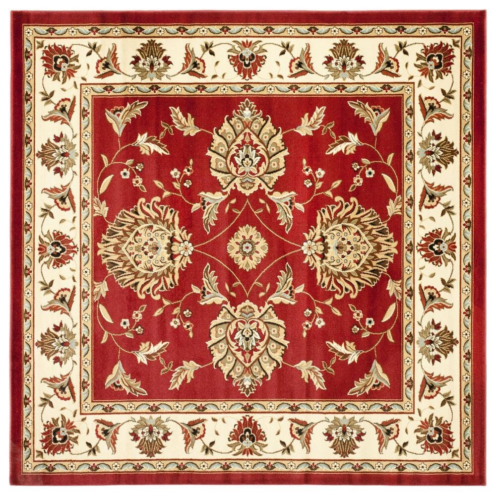 Safavieh Lyndhurst LNH555 6"7" Square Red and Ivory Area Rug, , large