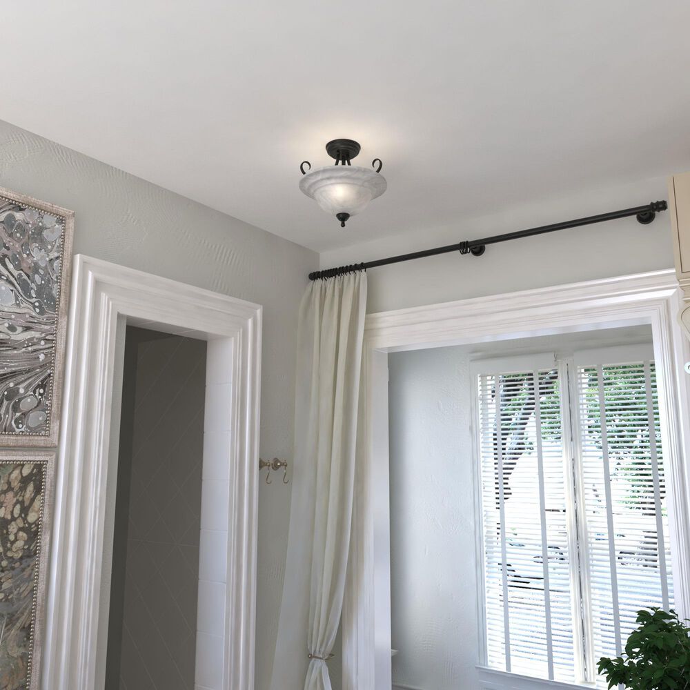 Vaxcel Babylon 3-Light Semi Flush Mount in Oil Burnished Bronze, , large