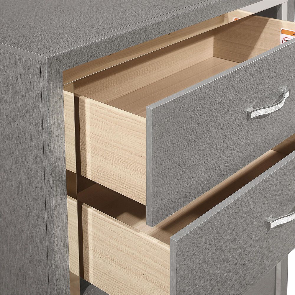 New Heritage Design Huxley 5-Drawer Chest in Gray, , large