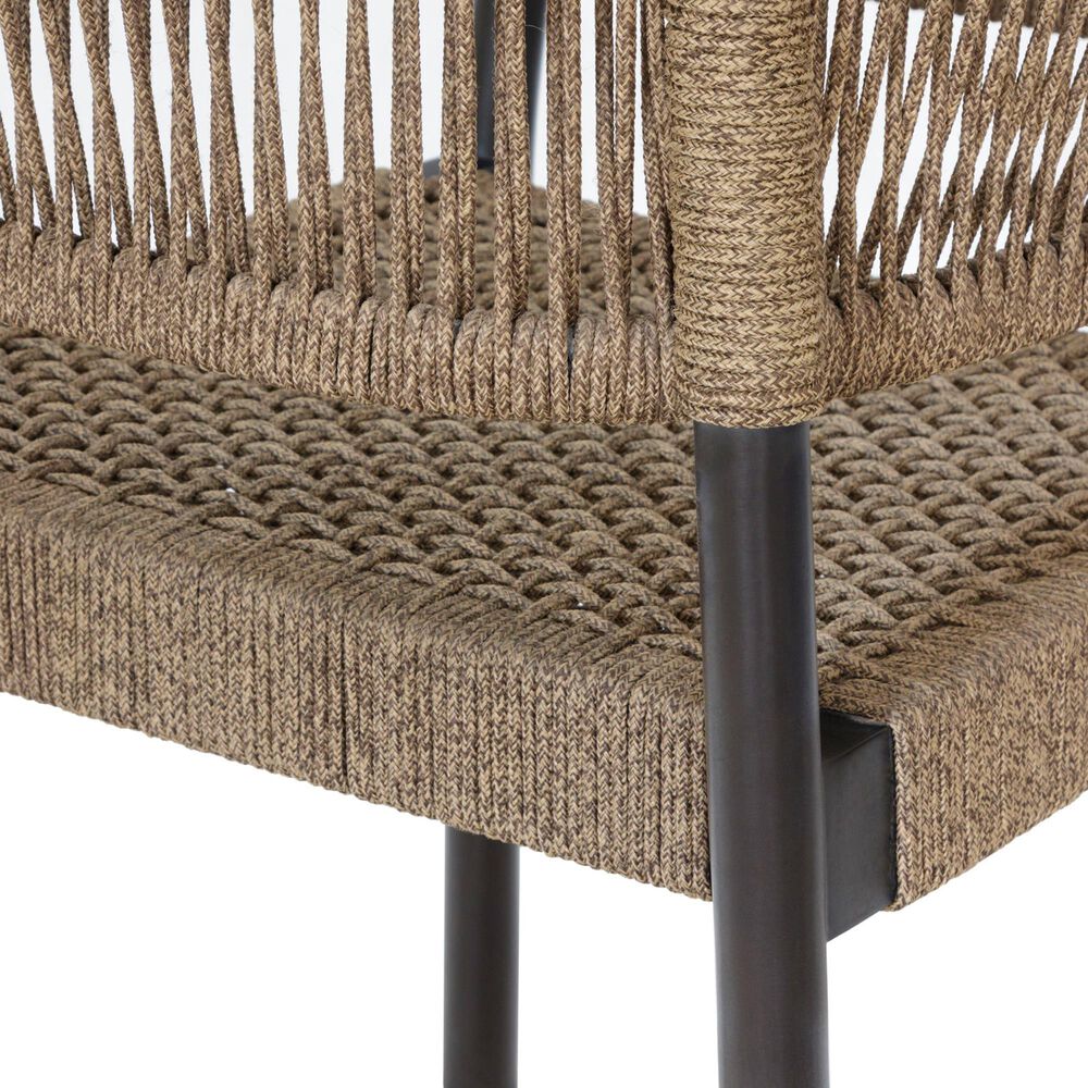 Blue River Doris Outdoor Dining Chair with Truffle Rope Seat in Dark Eucalyptus (Set of 2), , large
