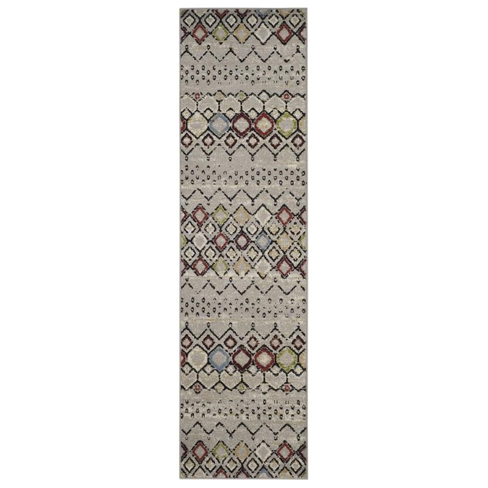Safavieh Amsterdam AMS108G 2"3" x 12" Light Grey Runner, , large