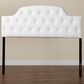 Baxton Studio Morris Queen Headboard with White Upholstered in Black, , large