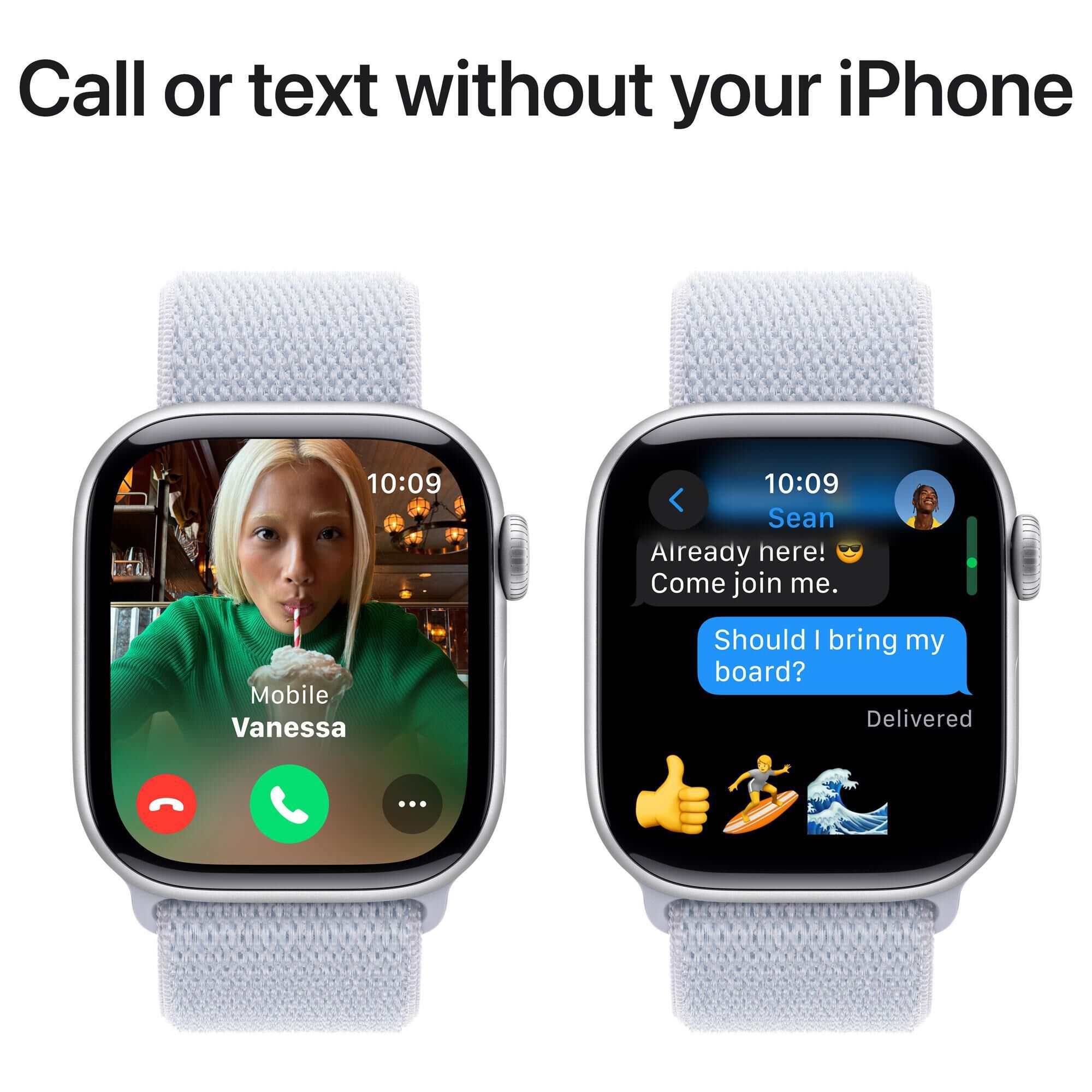 Apple Watch SE GPS 44mm Silver Aluminum Case with Blue Cloud