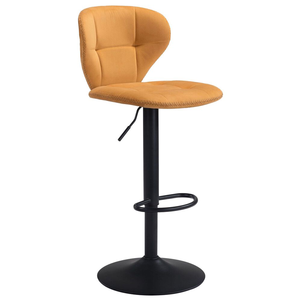 Zuo Modern Salem Bar Stool in Yellow and Black, , large
