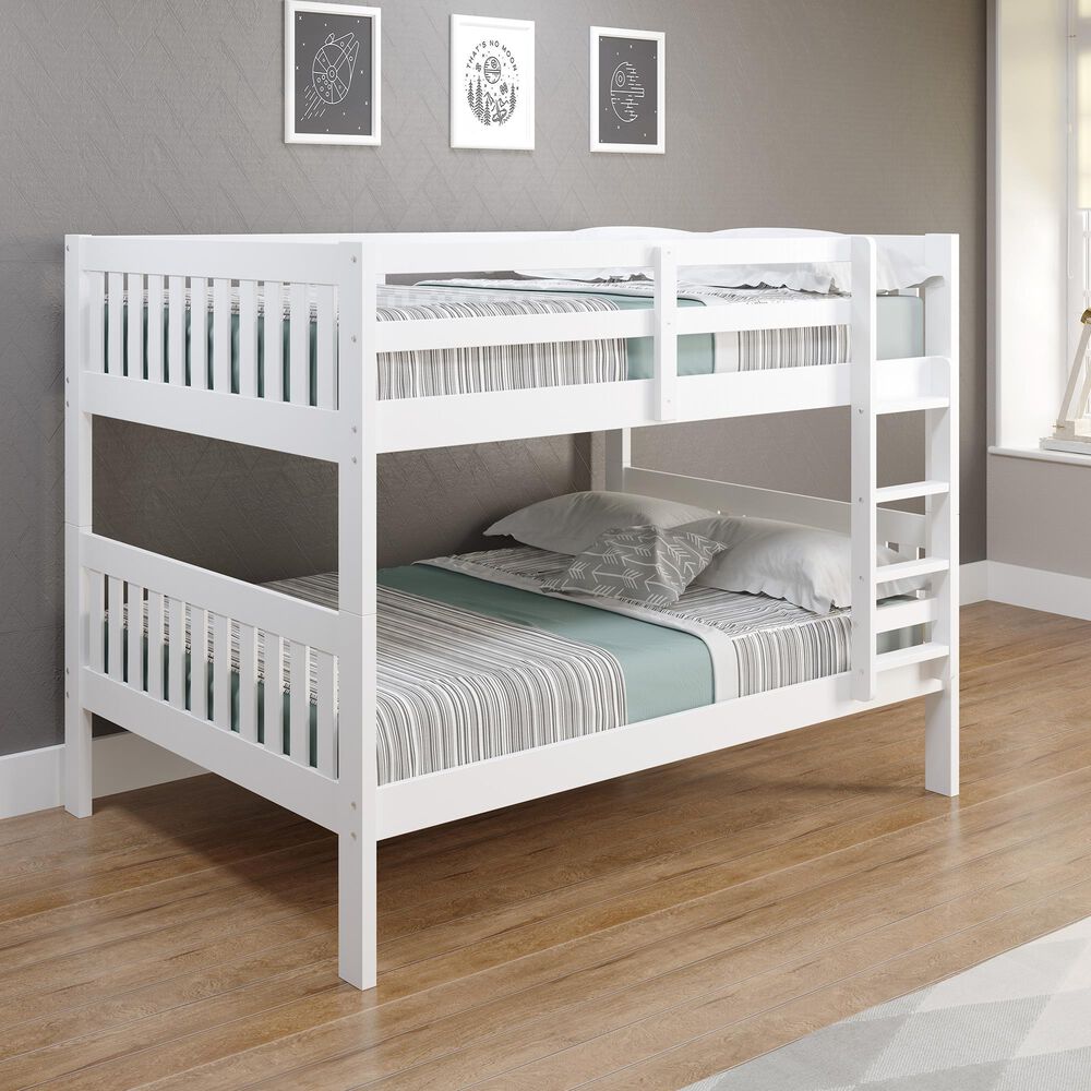 Forest Grove Full over Full Bunk Bed in White, , large