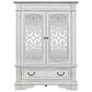 Belle Furnishings Abbey Park Mirrored Door Chest in White, , large