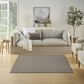 Nourison Courtyard Ivory and Charcoal 5" Square Indoor/Outdoor Area Rug, , large