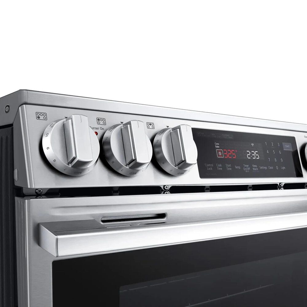 LG 2-Piece Kitchen Package with 6.3 Cu. Ft. Smart Slide-In Induction Range and 2.1 Cu. Ft. Smart Over-the-Range Microwave in Printproof Stainless Steel, , large
