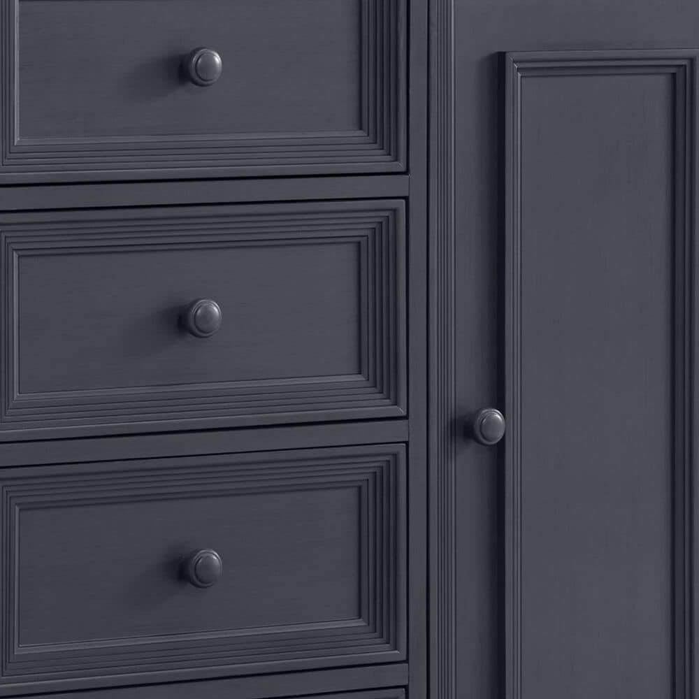 Oxford Baby Weston 2-Piece Crib and Chifferobe Nursery Set in Midnight Slate, , large