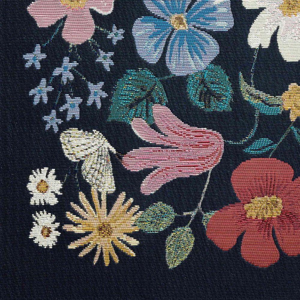 Rifle Paper Co Perennial Strawberry Fields 5&#39;3&quot; x 7&#39;8&quot; Black Area Rug, , large