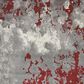 Nourison Twilight TWI21 8" Round Grey and Red Area Rug, , large