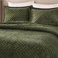 Hampton Park Charleston Queen Velvet Coverlet Set in Green, , large