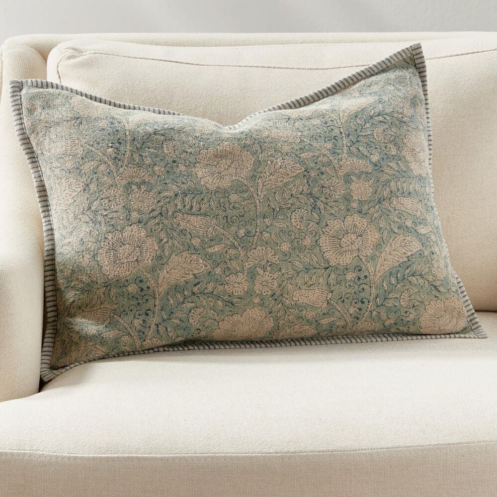 Napa Home and Garden Pascaline 14&quot; x 20&quot; Lumbar Throw Pillow in Blue, , large