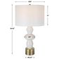 Uttermost Architect Table Lamp in White and Antique Brushed Brass, , large