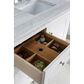 James Martin Vanities Palisades 60" Double Bathroom Vanity in Bright White with 3 cm Arctic Fall Solid Surface Top and Rectangular Sinks, , large