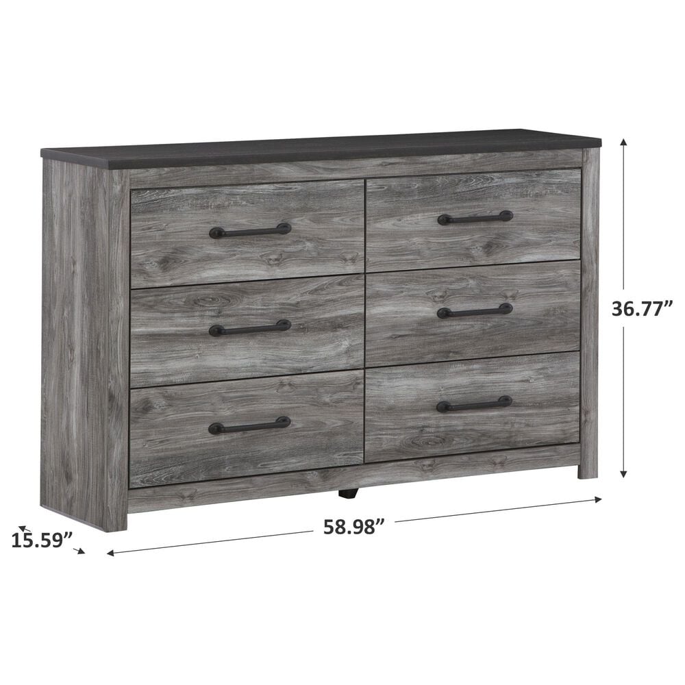 Ashley Bronyan 6-Drawer Dresser in Dark Gray, , large