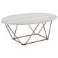 Steve Silver Rowyn 3-Piece Occasional Table in White with Faux Marble Finish, , large
