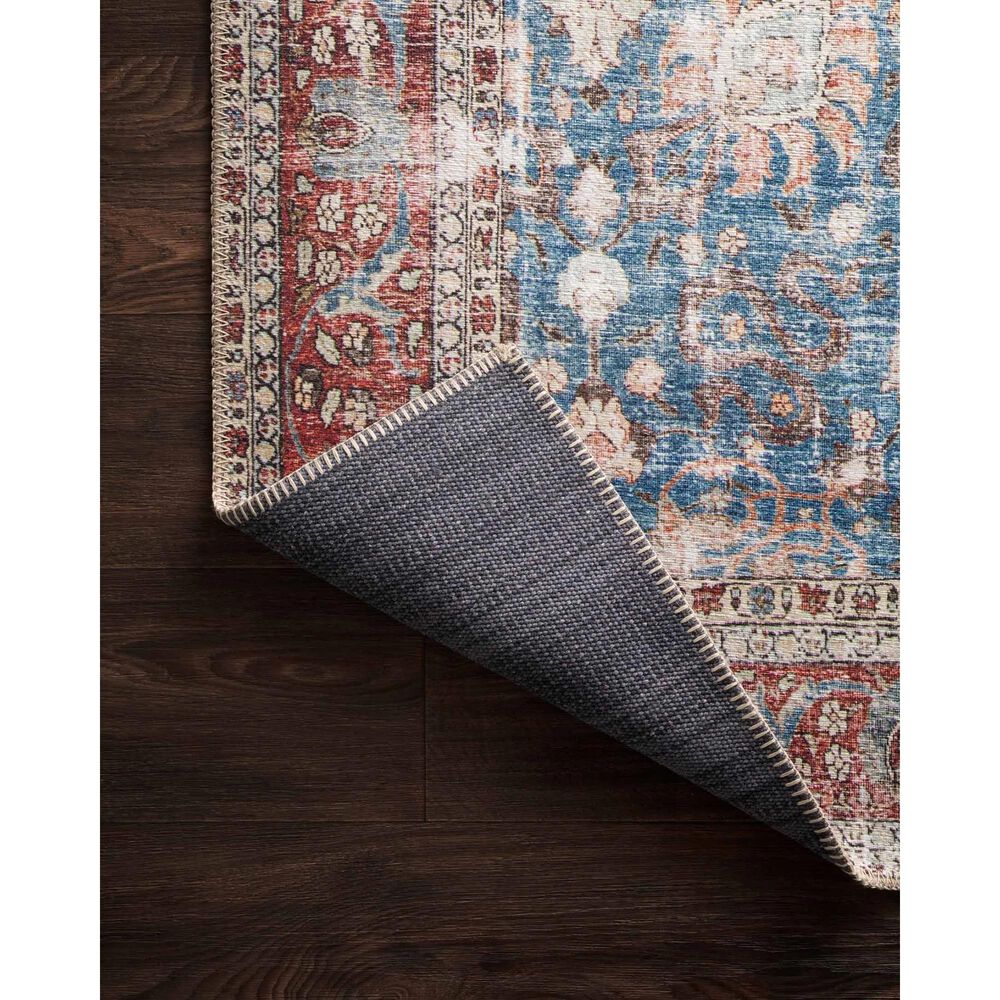 Loloi Loren LQ-01 7&#39;6&quot; x 9&#39;6&quot; Blue and Brick Area Rug, , large