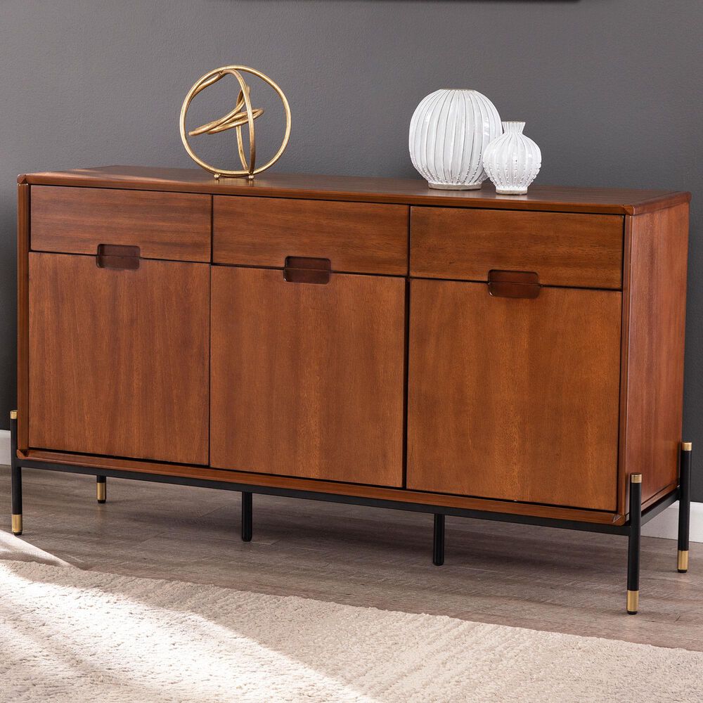 Southern Enterprises Luddingmore Anywhere Cabinet in Brown/Black/Gold, , large