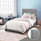 The Monday Company Twin Upholstered Bed in Gray, , large