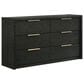 Mayberry Hill South Bend Contemporary Dresser and Mirror in Black, , large