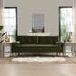 Jennifer Taylor Home Nicholas Stationary Sofa in Olive Green Velvet, , large