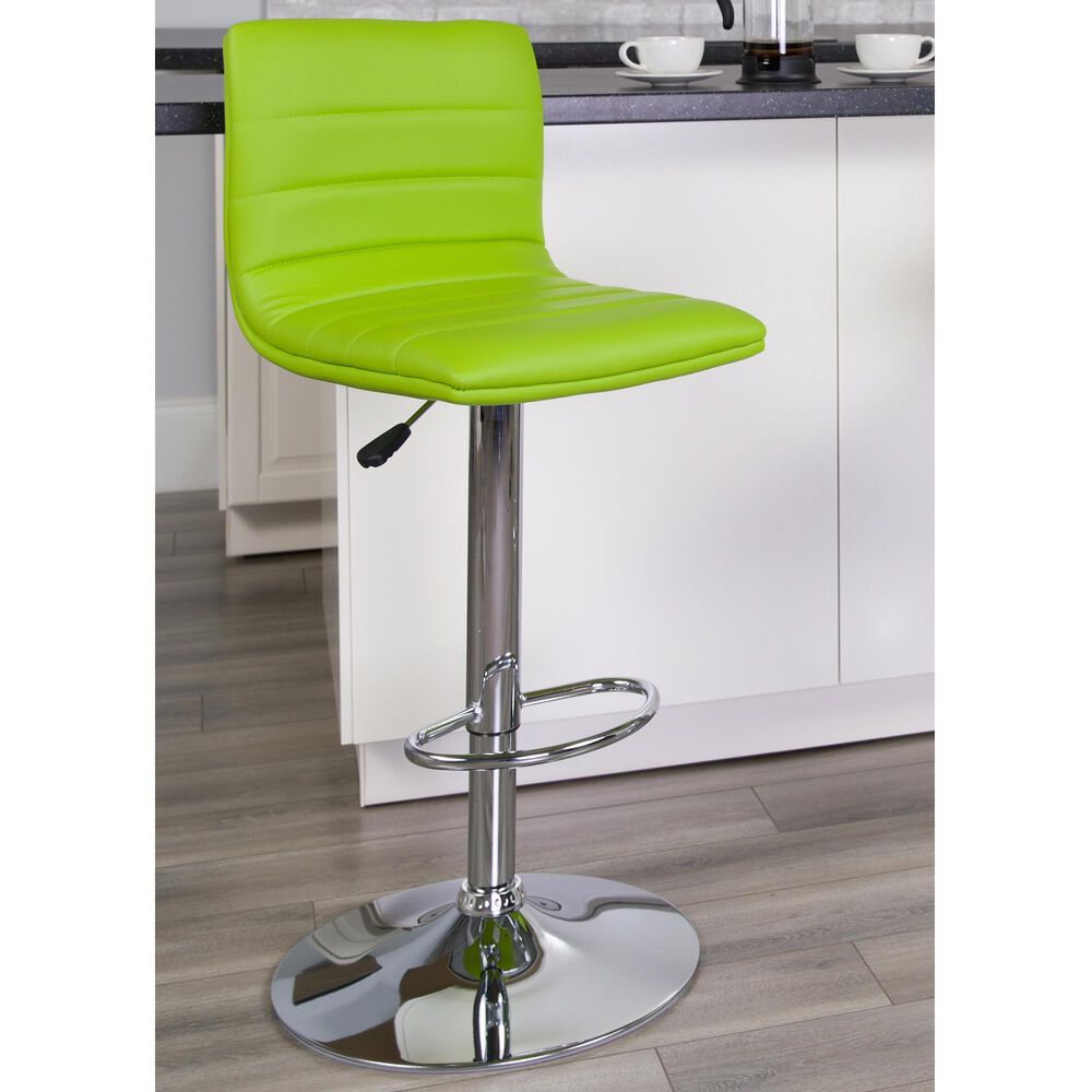 Flash Furniture Adjustable Barstool in Green, , large