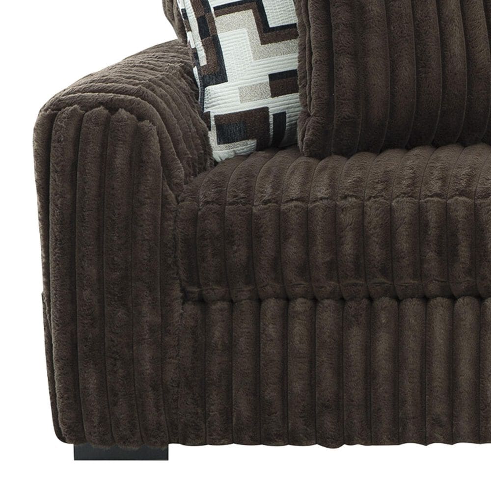 Ashley Midnight-Madness Stationary Sofa in Chocolate, , large