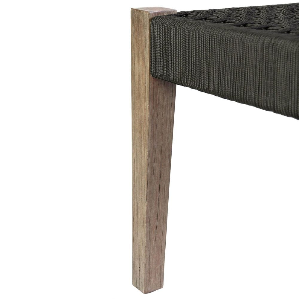 Armen Living Rhett Patio Bench in Charcoal, , large