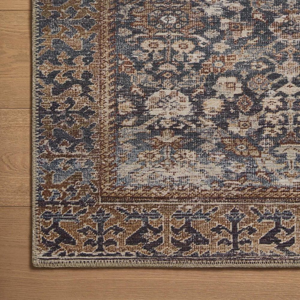 Amber Lewis x Loloi Georgie 2&#39;3&quot; x 3&#39;9&quot; Denim and Spice Area Rug, , large