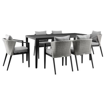 Blue River Aileen 7-Piece Patio Dining Table Set in Black and Grey, , large
