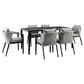 Blue River Aileen 7-Piece Patio Dining Table Set in Black and Grey, , large