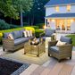 HOMLUX 4-Piece Outdoor Sofa Set in  Denim Blue, , large