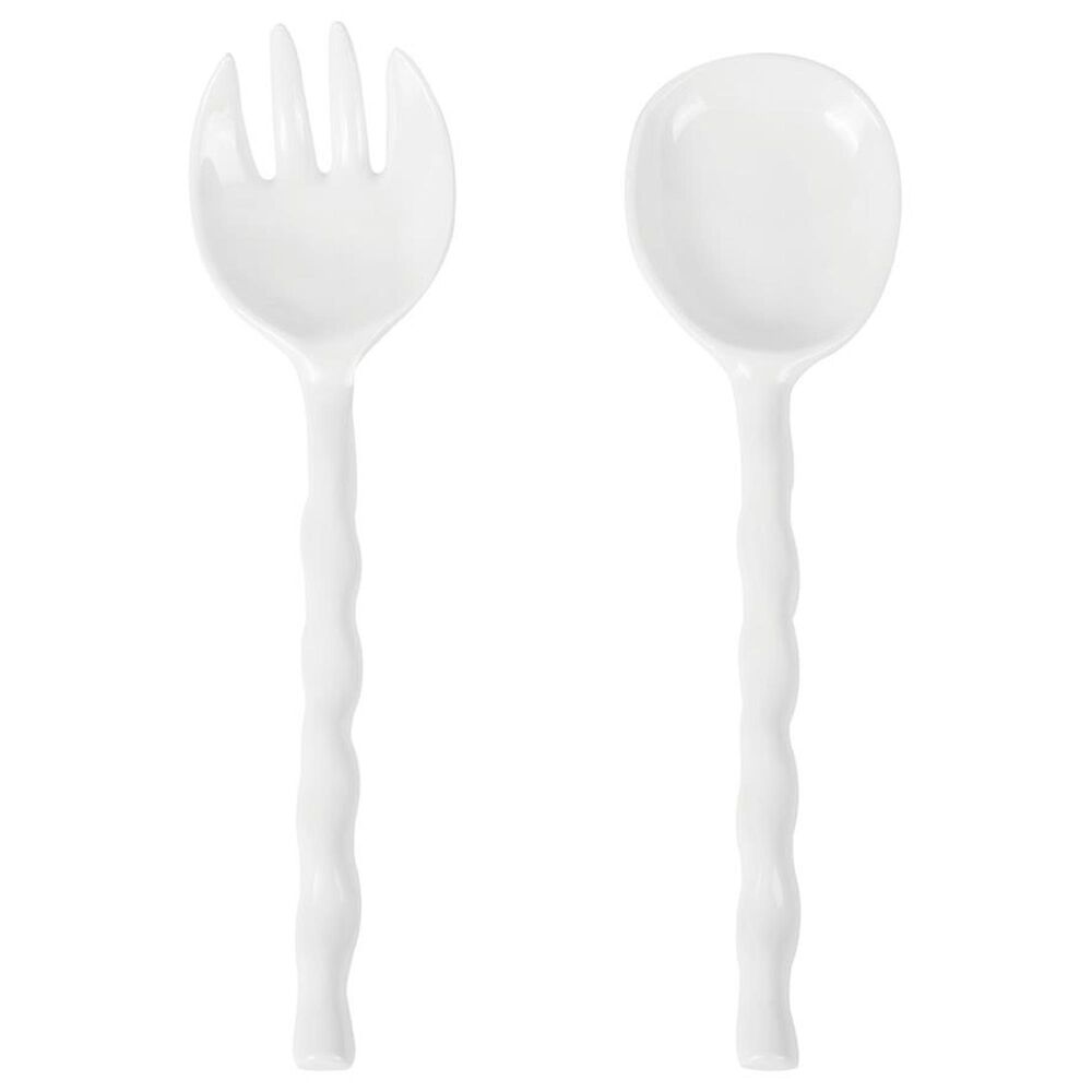 Supreme Melamine 2-Piece Salad Server Set in White, , large