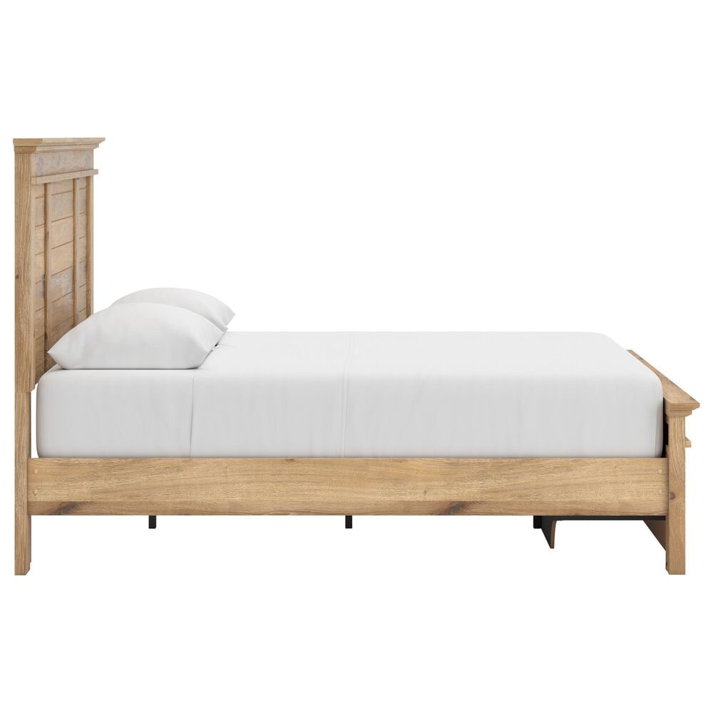 Ashley Makidern 2-Piece Queen Storage Bedroom Set with Two Drawers in Natural Brown, , large