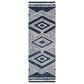 Safavieh Micro-Loop MLP156N 2"6" x 9" Navy and Ivory Runner, , large